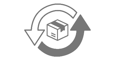 Logo for the 30-day return policy we have for our physical products.