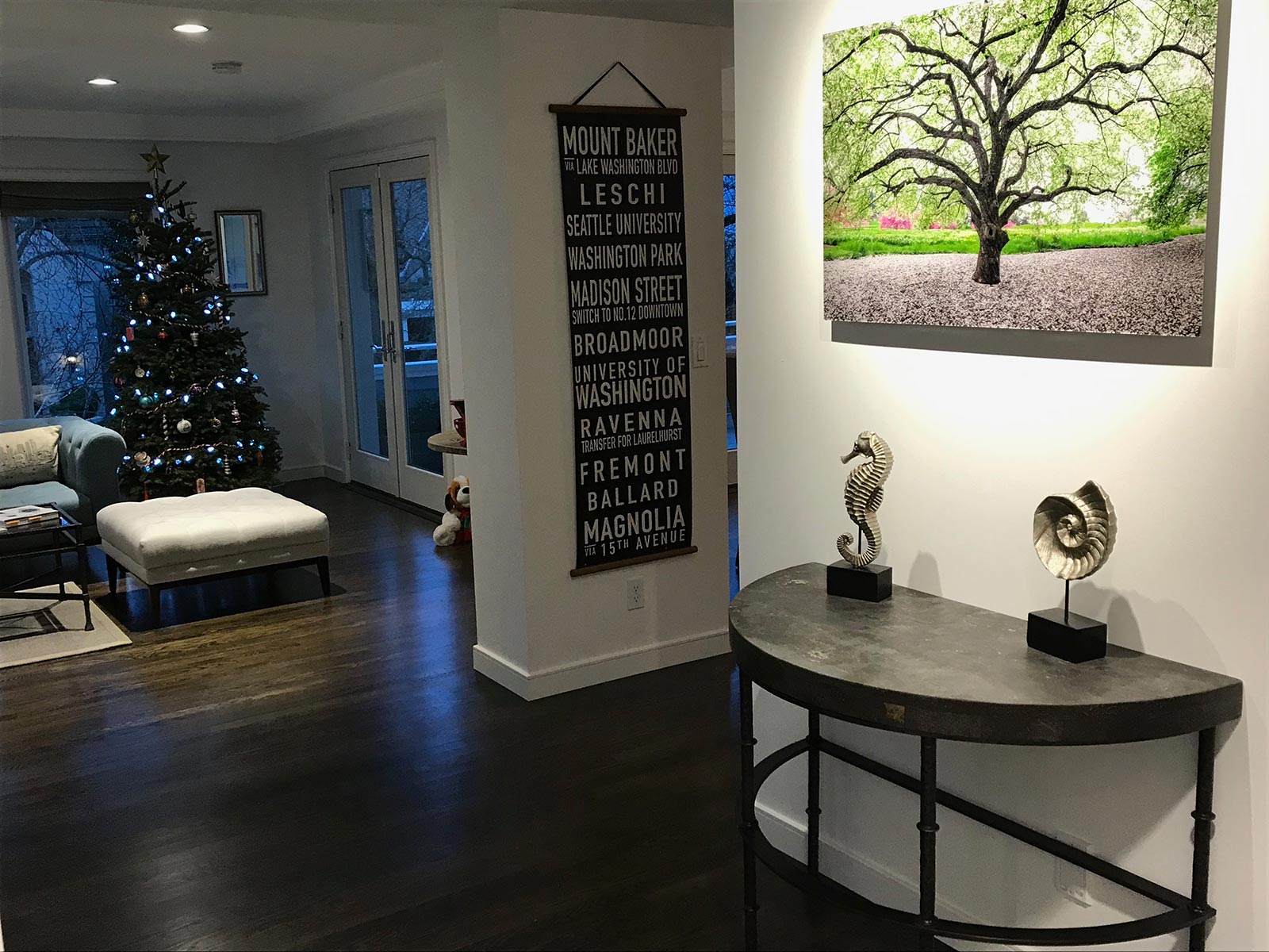 "Snowdrift", a VAST photo by Dan Piech hanging on a residential home wall