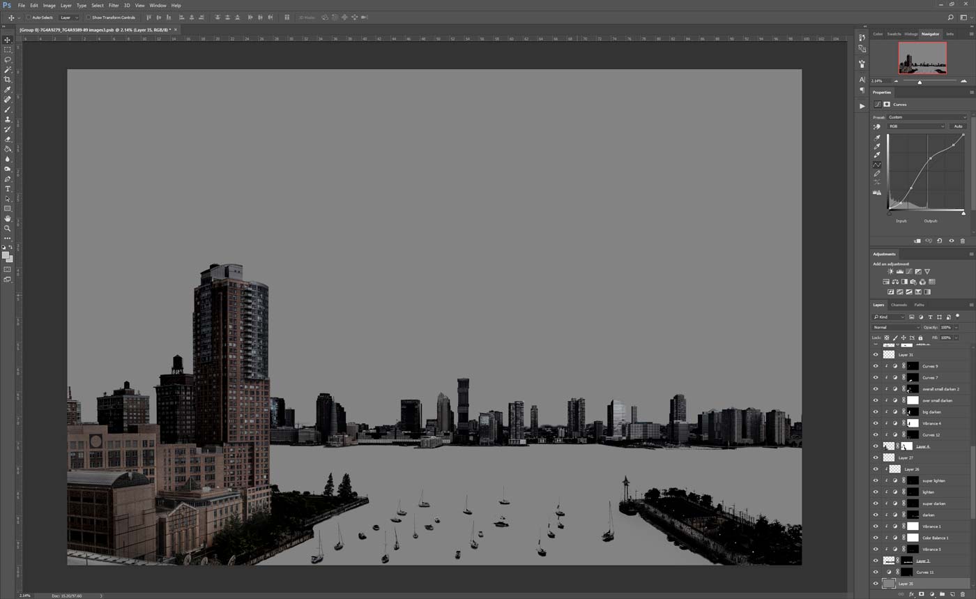 The finished mask for the Hand of Zeus upconversion in photoshop