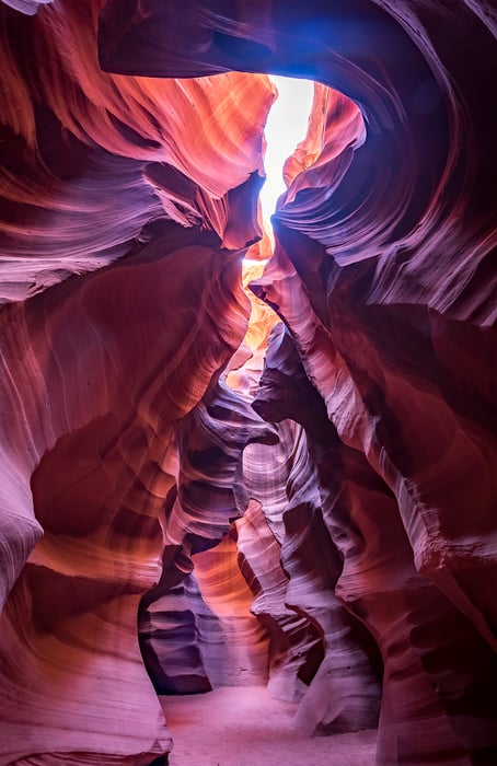 109 megapixels! A very high resolution, large-format VAST photo print of light coming into Antelope Canyon; nature photo created by Justin Katz in Arizona.