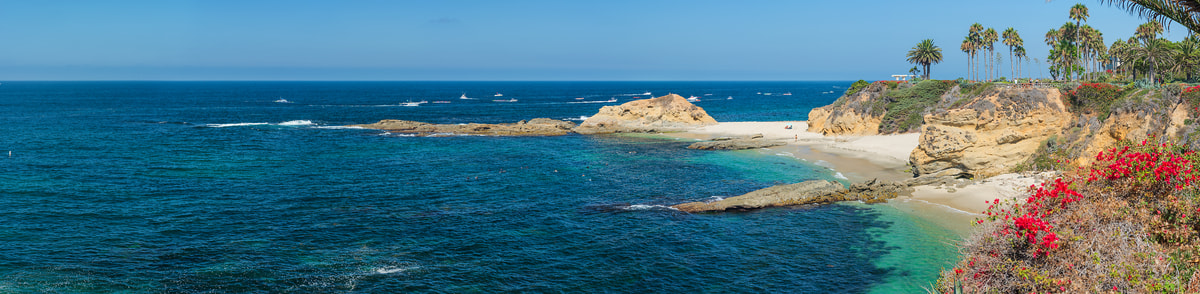 217 megapixels! A very high resolution, large-format VAST photo print of the California coastline; panorama photograph created by Jim Tarpo in Laguna Beach California.
