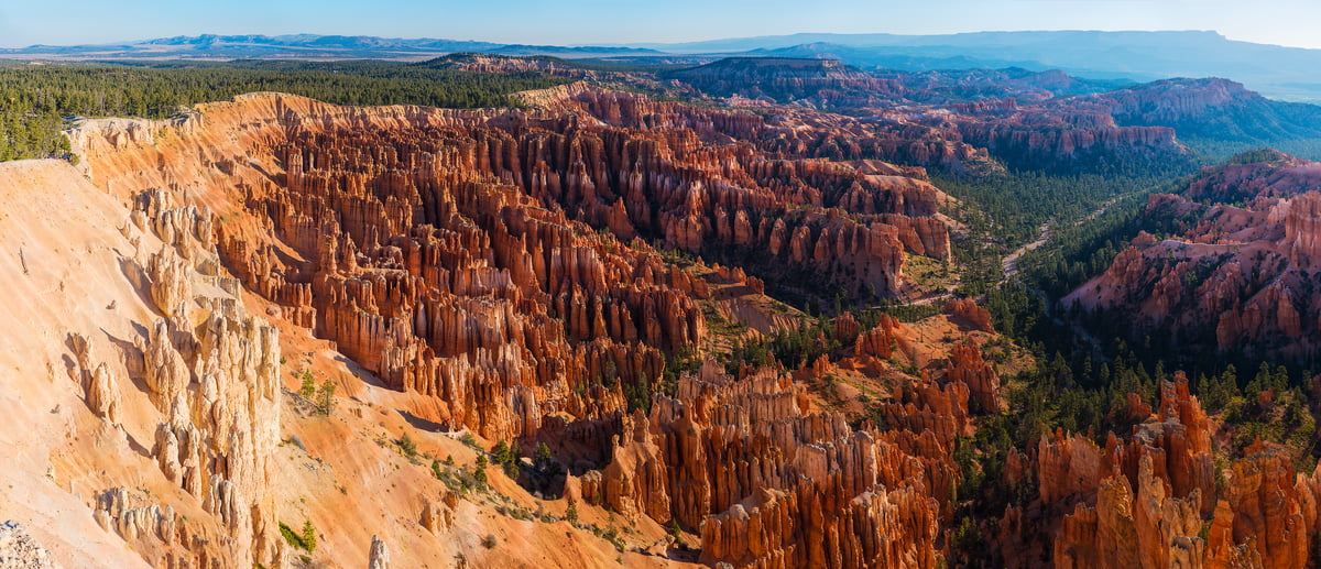 491 megapixels! A very high resolution, large-format VAST photo print of the American West; landscape panorama photograph created by Jim Tarpo in Bryce Canyon, Utah.