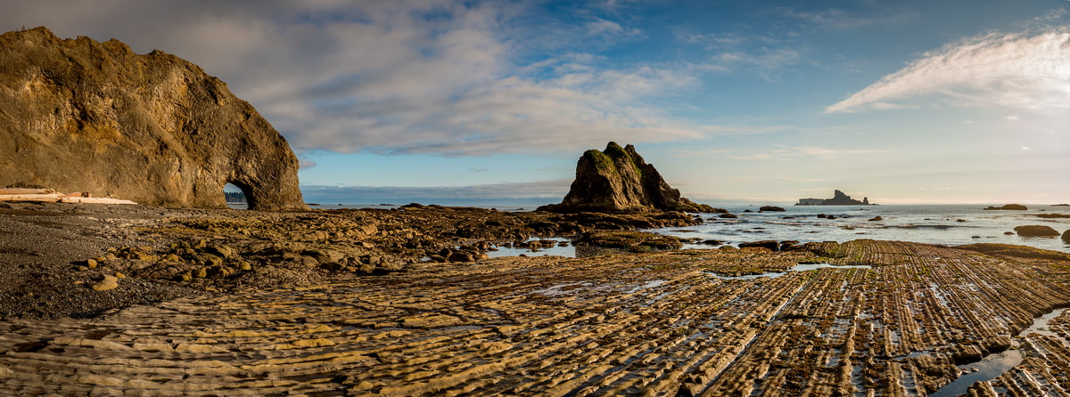 116 megapixels! A very high resolution, large-format VAST photo print of a rocky beach; seascape photograph created by Tim Shields in Rialto Beach, Washington.