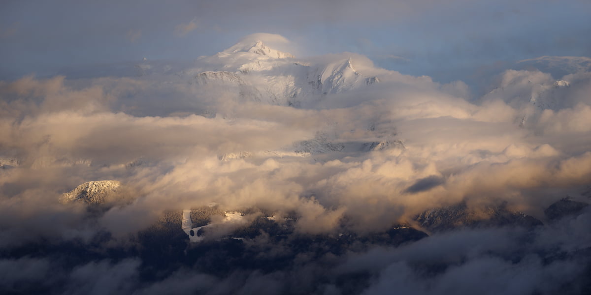 239 megapixels! A very high resolution, large-format VAST photo print of a mountain with clouds; landscape photograph created by Alexandre Deschaumes in Mayere refuge, Sallanches, Haute Savoie, France.