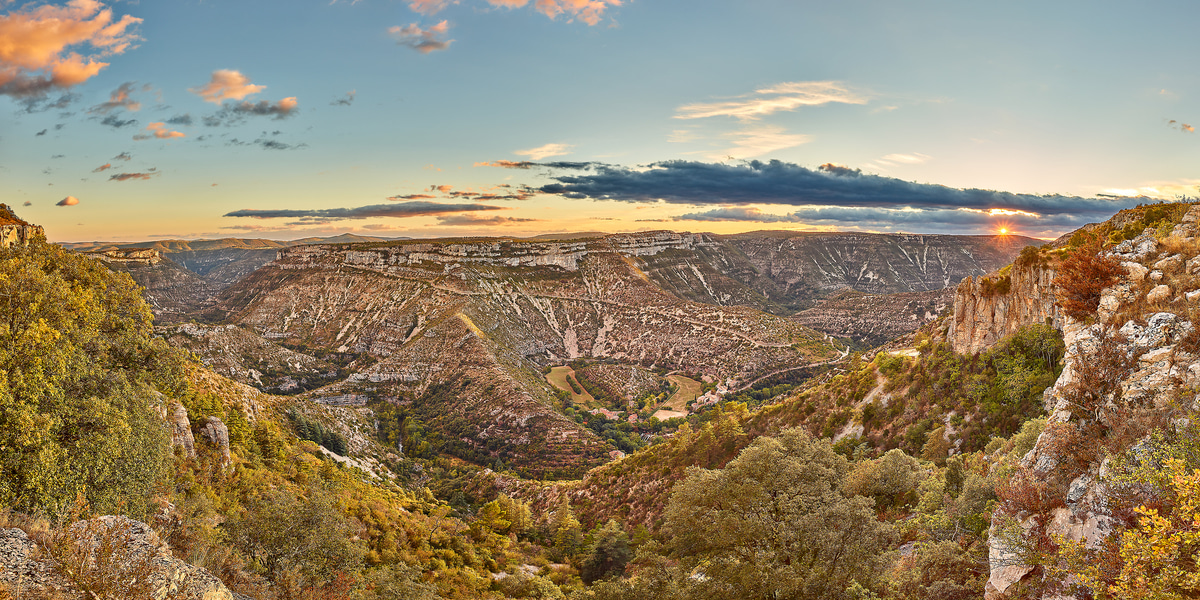 178 megapixels! A very high resolution, large-format VAST photo print of Cirque de Navacelles; landscape photograph created by David Meaux in Cirque de Navacelles, l'Hérault, France.