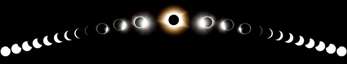 168 megapixels! A very high resolution, large-format VAST photo print of a solar eclipse; photograph created by Beyti Barbaros in Cherohala Skyway, Tennessee.