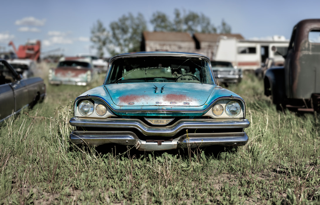 1,282 megapixels! A very high resolution, large-format VAST photo print of an old car; photograph created by Scott Dimond.