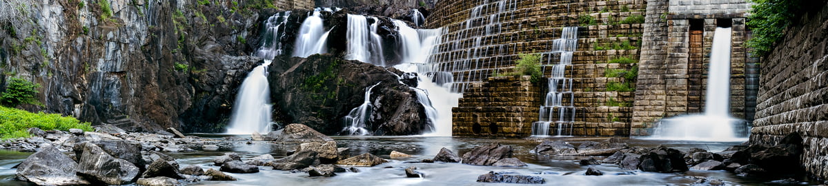 300 megapixels! A very high resolution, large-format VAST photo print of Croton Dam; photograph created by Beyti Barbaros in Croton Gorge Park, Croton-On-Hudson, NY.
