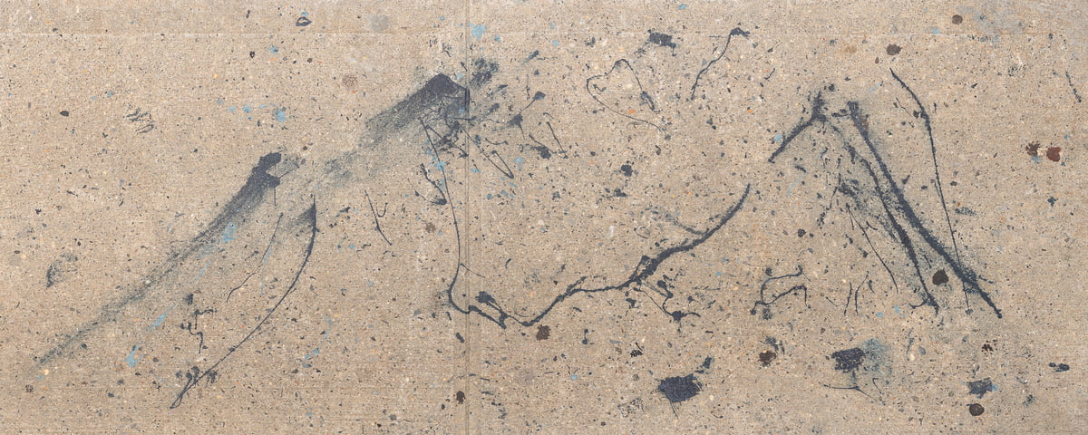 1,813 megapixels! A very high resolution, large-format VAST photo print of an abstract landscape painting; photograph created by Dan Piech in Manhattan, New York City.