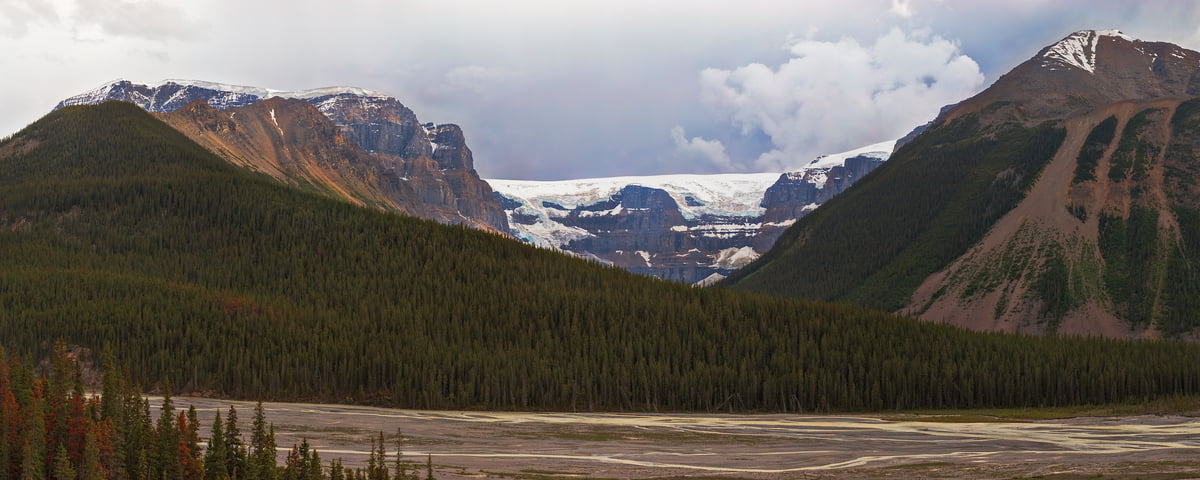 2,074 megapixels! A very high resolution, large-format VAST photo print of Stutfield Glacier; landscape photograph created by John Freeman in Stutfield Glacier Viewpoint, Icefields Parkway, Alberta, Canada.