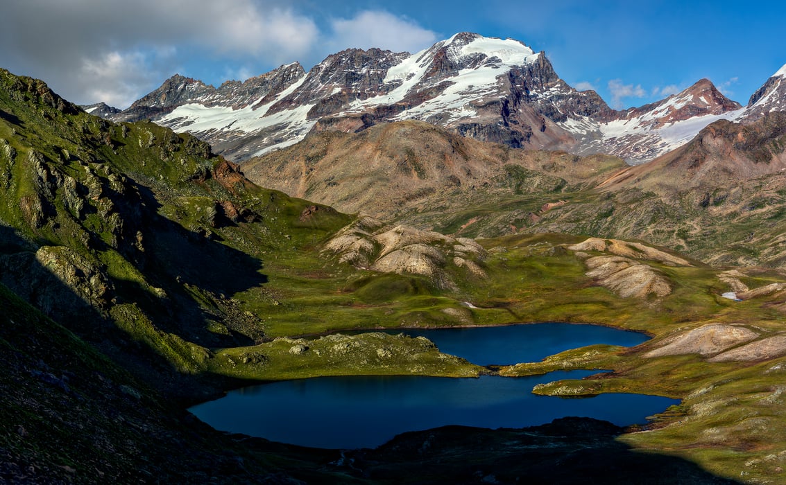 1,576 megapixels! A very high resolution, large-format VAST photo print of Gran Paradiso mountain in the Alps; landscape photograph created by Duilio Fiorille in Ceresole Reale, Torino, Italy.
