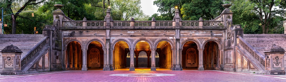 425 megapixels! A very high resolution, large-format VAST photo print of Bethesda Terrace in Central Park; urban photograph created by Beyti Barbaros in New York City.